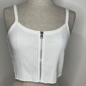 Front zip tank top